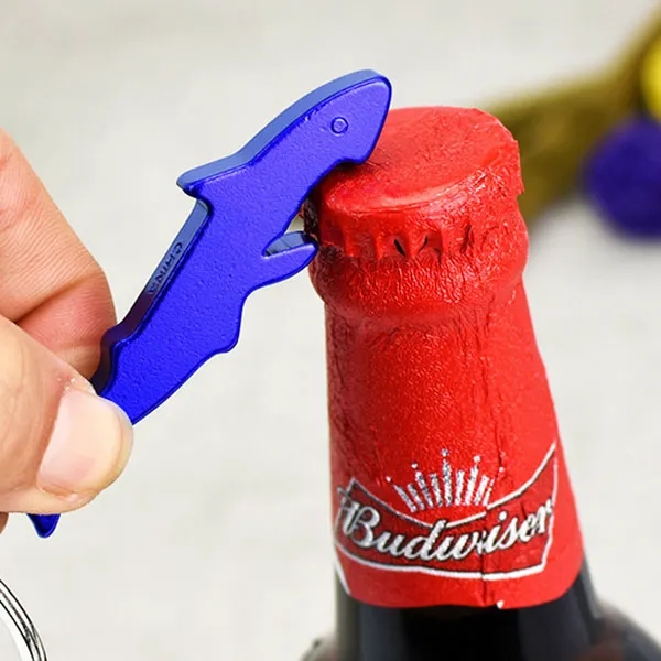 Aluminum Shark Shape Keychains 3