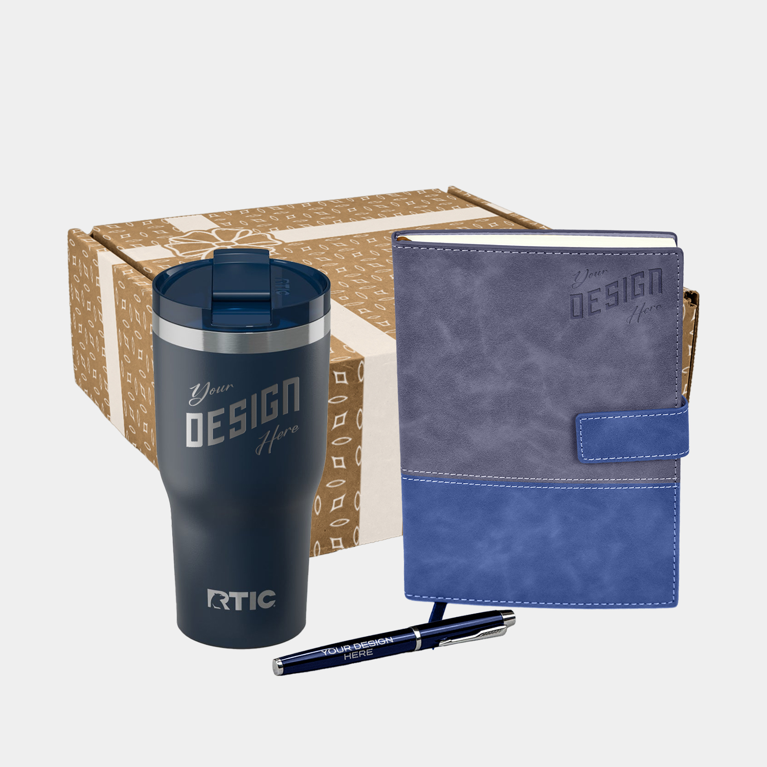 RTIC® 30 oz Tumbler, TiTUS® Valvetine Notebook & Pen Gift Set 1