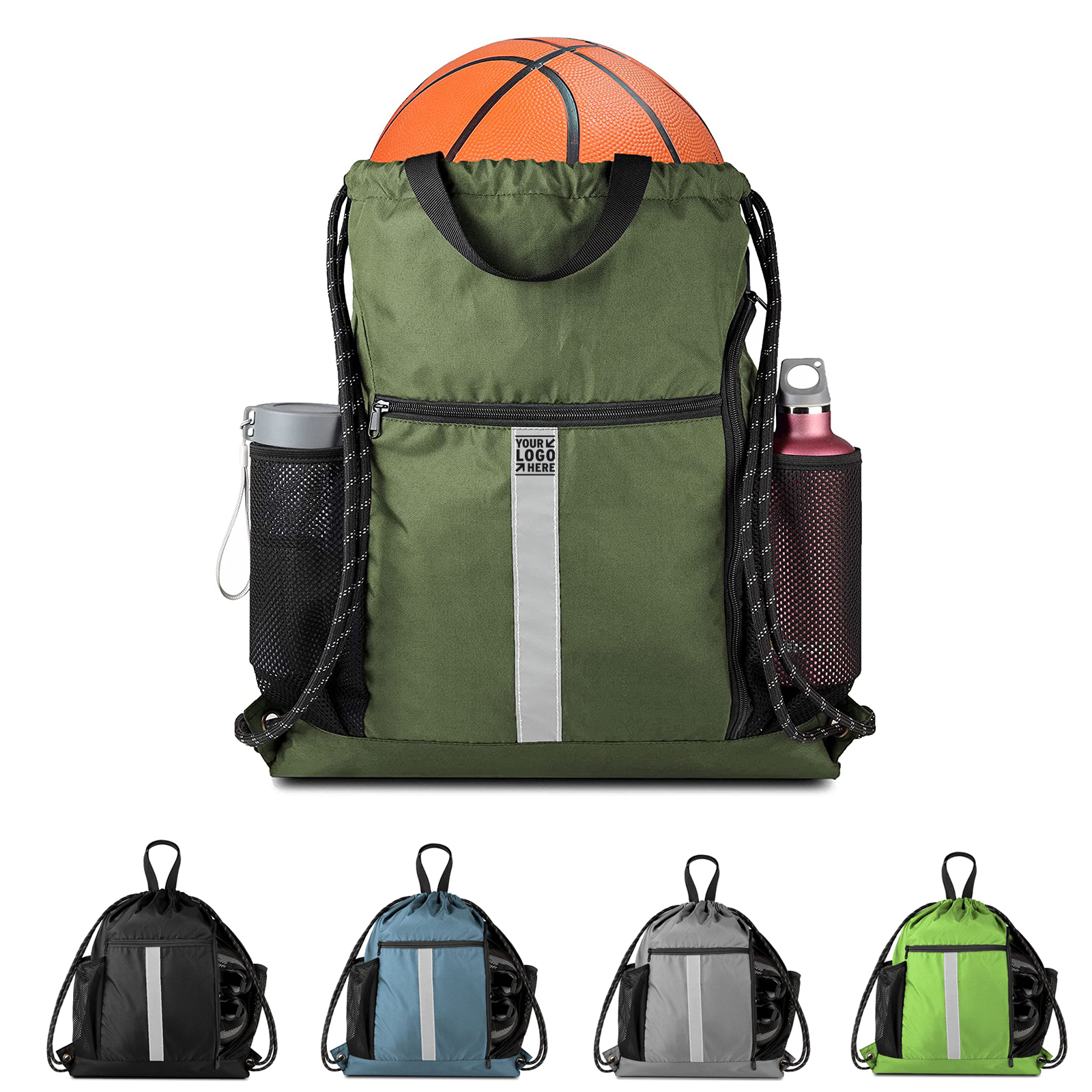 Drawstring Backpack Sports Gym Bag 2