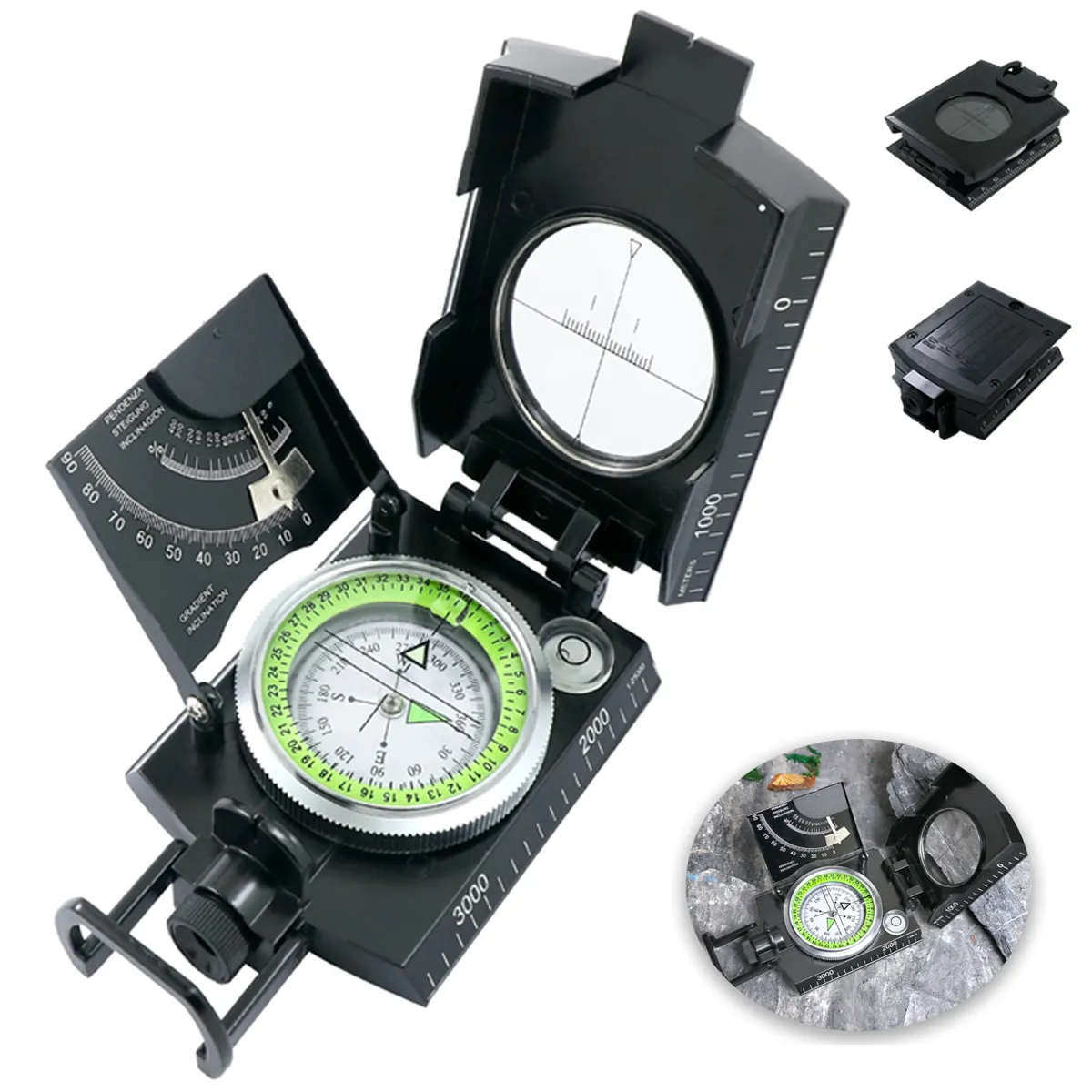 Luminous Multifunctional Geological Compass With Clinometer 4