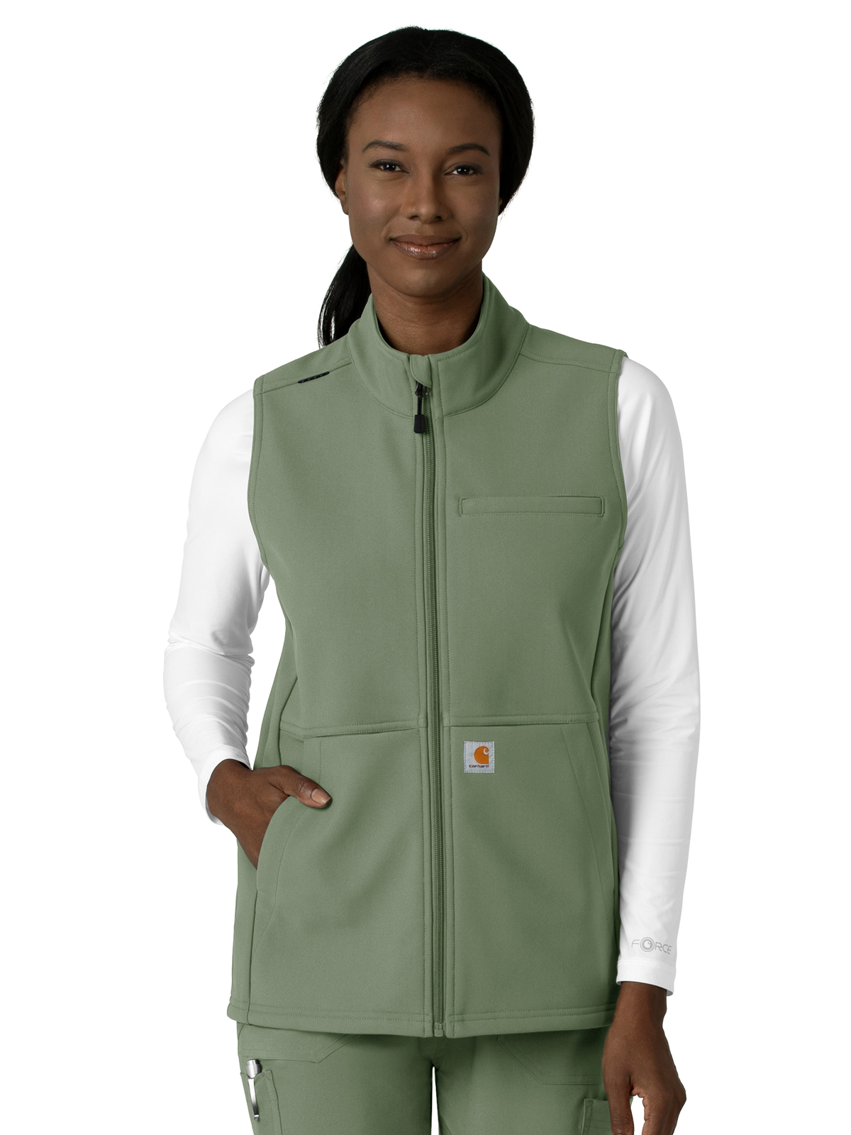Carhartt Scrubs - Rugged Flex Peak - Women's Four-Pocket Bonded Fleece Vest 6
