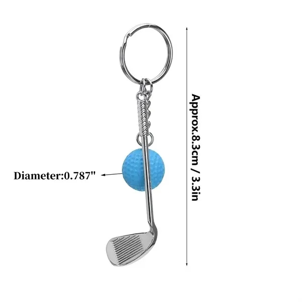 Golf Ball Pole Keychain - Mini Pendant for Golf-Enthusiasts 3