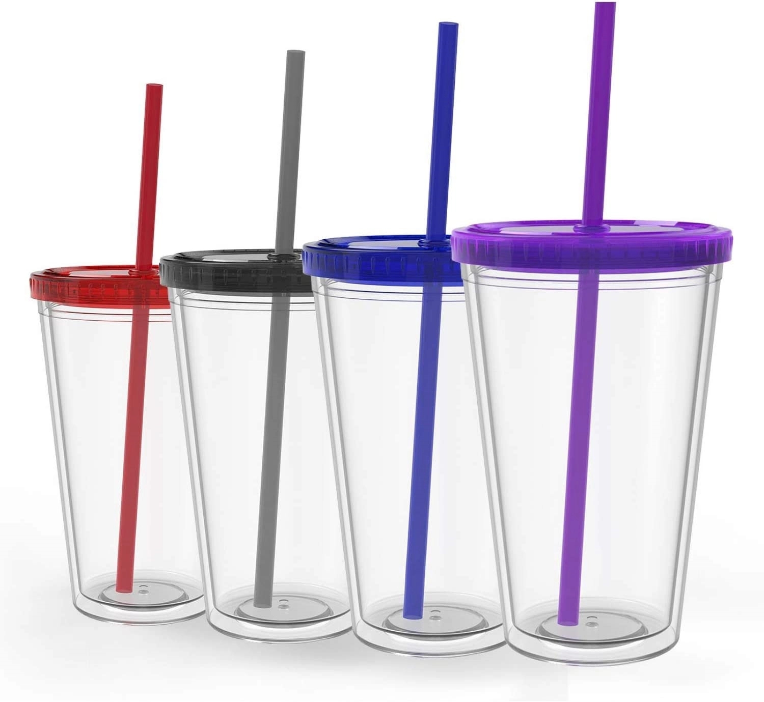 16oz Double Wall Tumbler with Straw 3