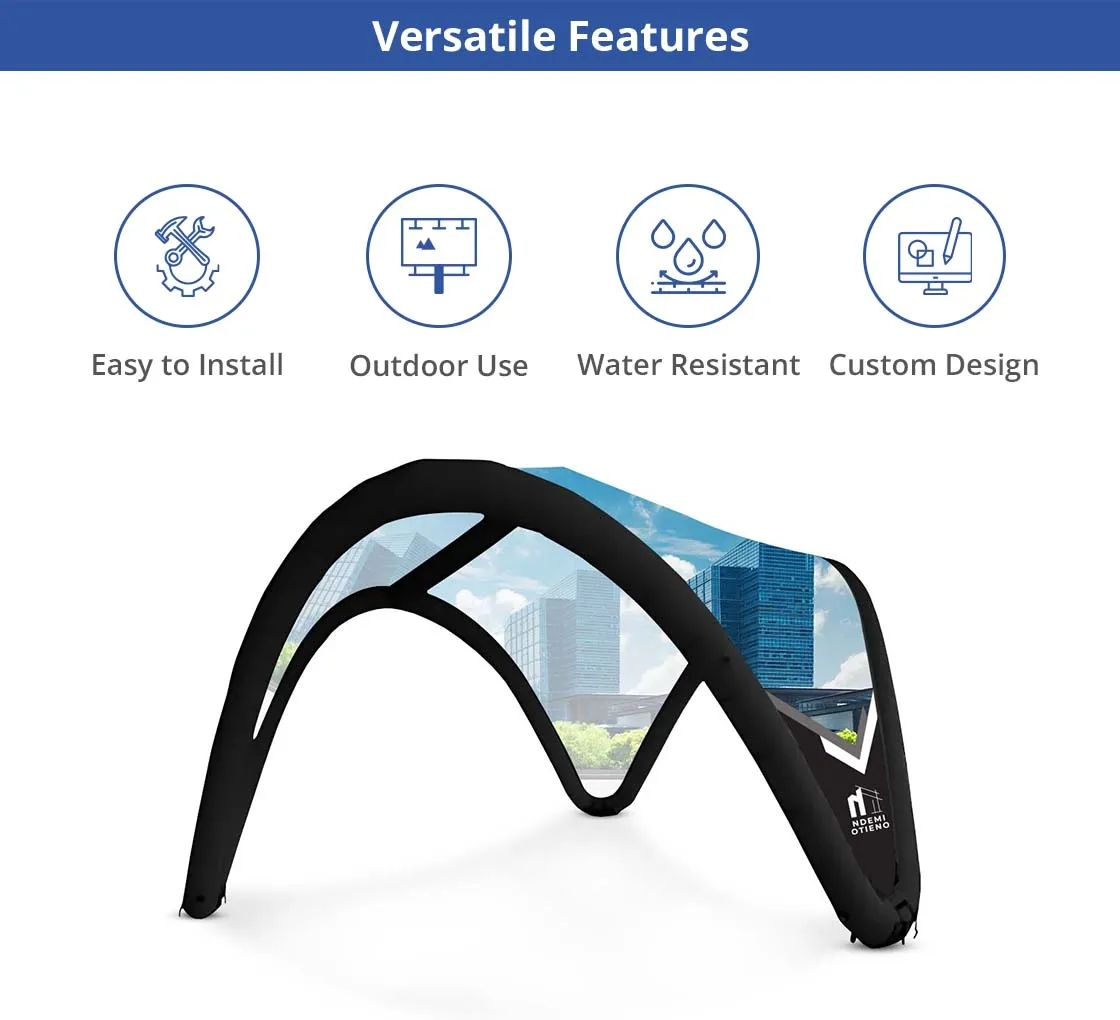 Custom Printed Inflatable Dome Tent- Design 2 (Topper+Frame) 6