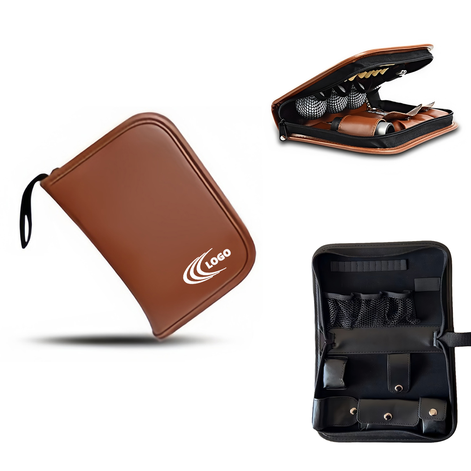 Leather Golf Tool Accessory Storage Bag 2