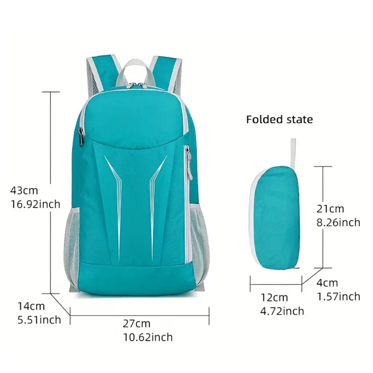 Large Capacity Waterproof Lightweight Travel Fold Backpack 5