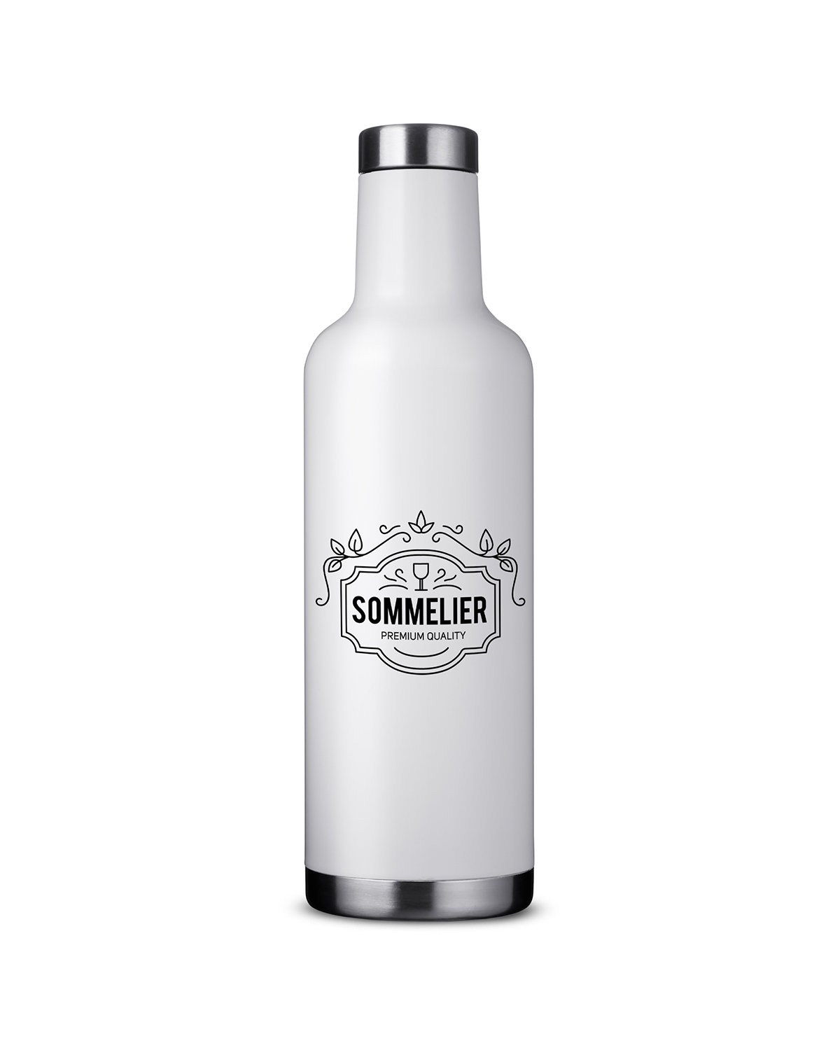 25 oz Alsace Vacuum Insulated Wine Bottle, custom water bottle with logo imprint 2