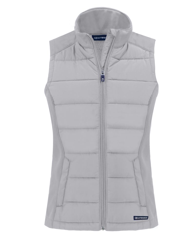 Cutter & Buck Evoke Recycled Honeycomb Fleece Womens Hybrid Full Zip Vest 61