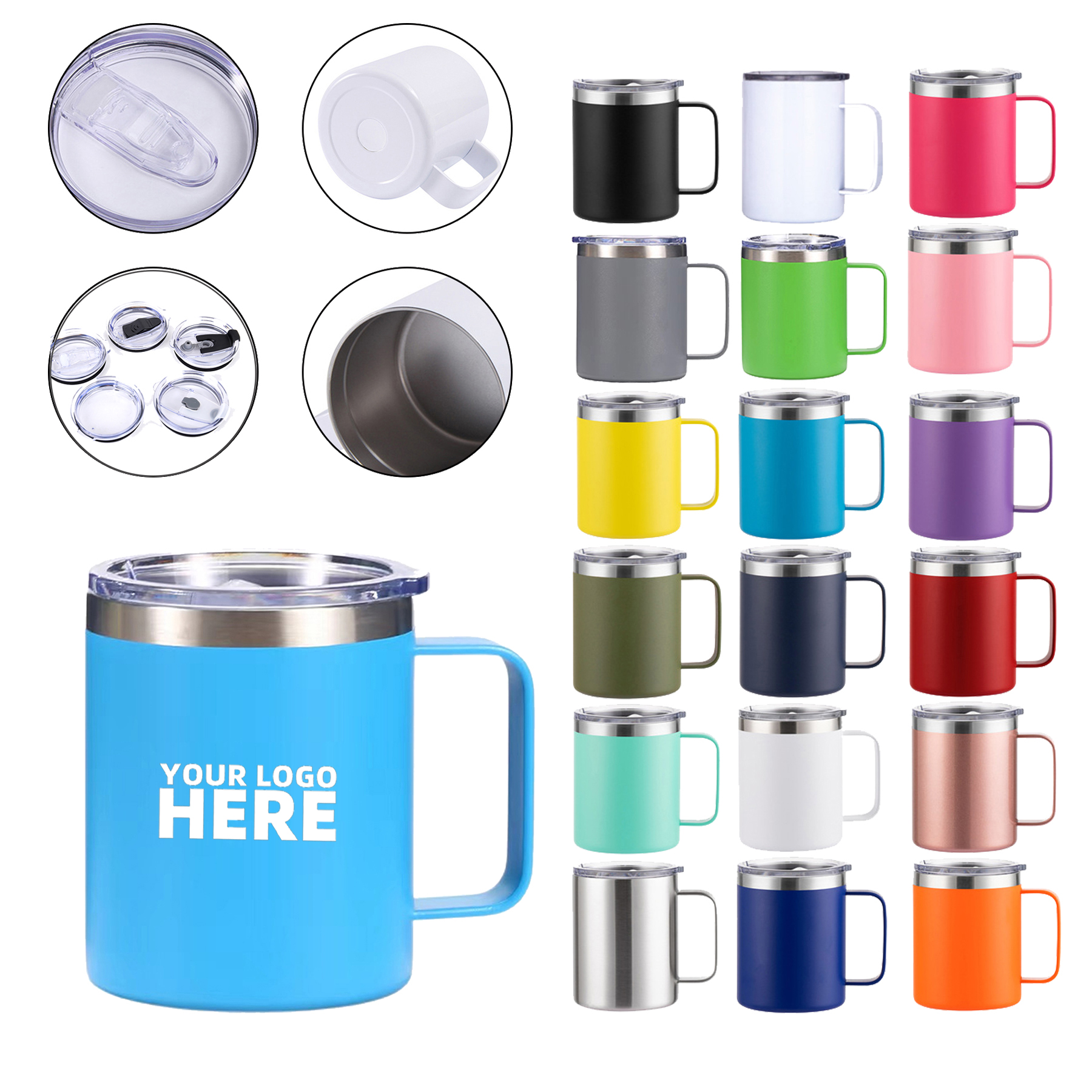 12 OZ Insulated Stainless Steel Coffee Travel Mug 1