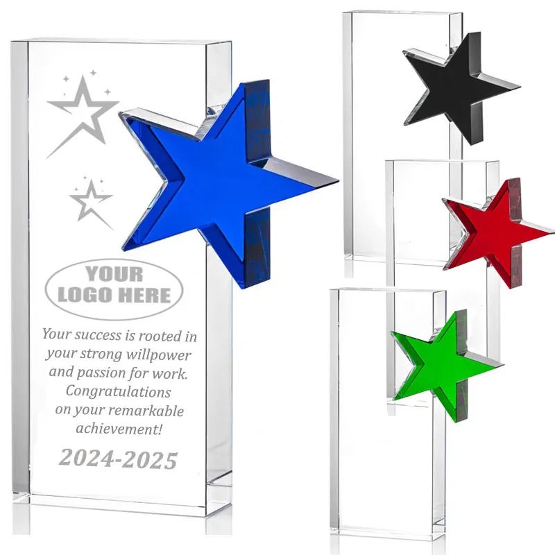 Optical Crystal Star Rectangle Award 6