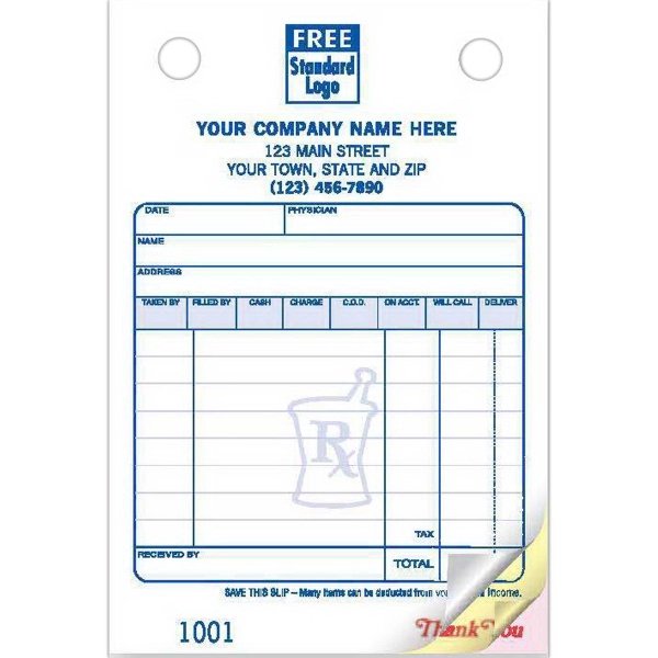 Pharmacy Register Forms, Small Classic 1