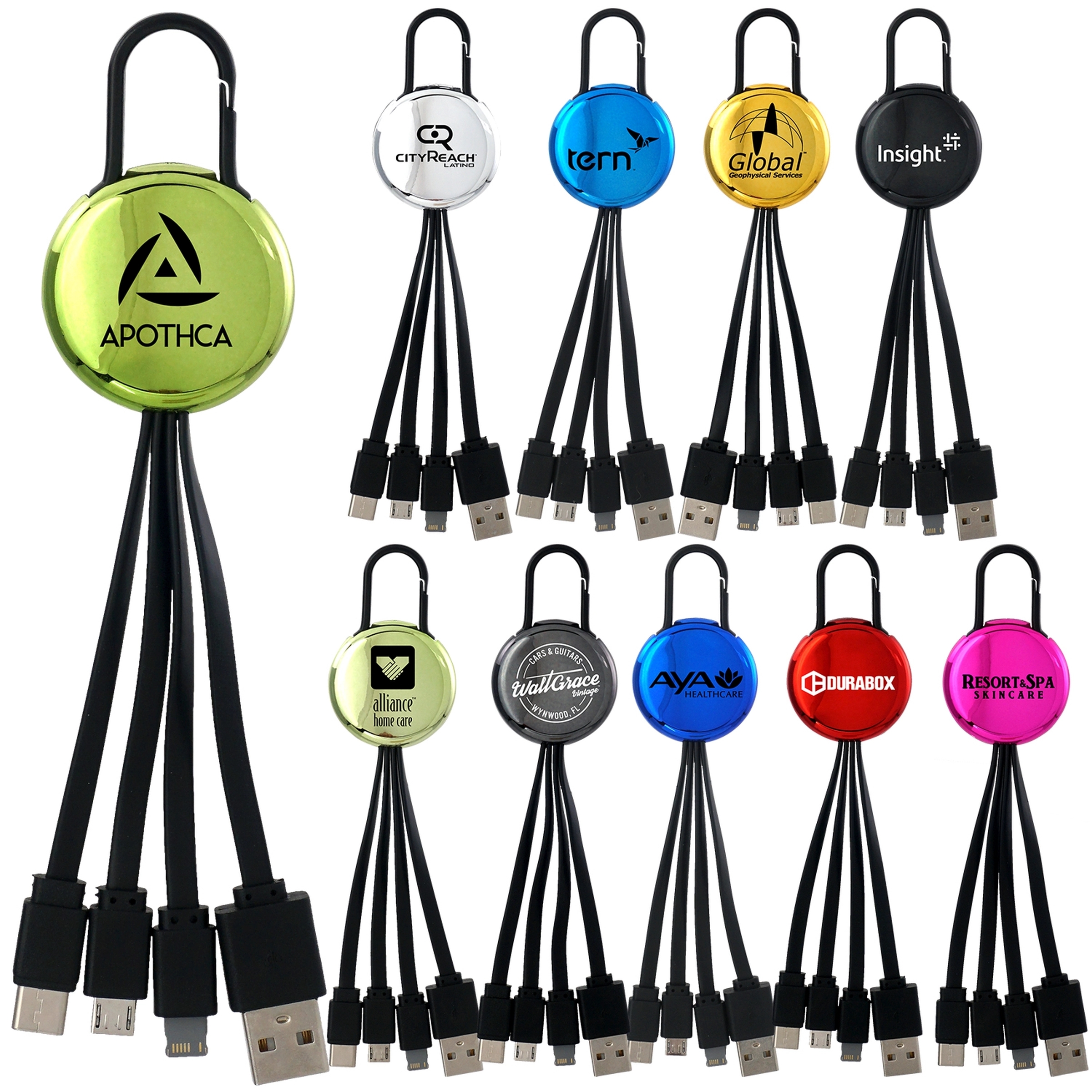 METALLIC EASY CLIP 3 IN 1 CHARGING CABLE 20