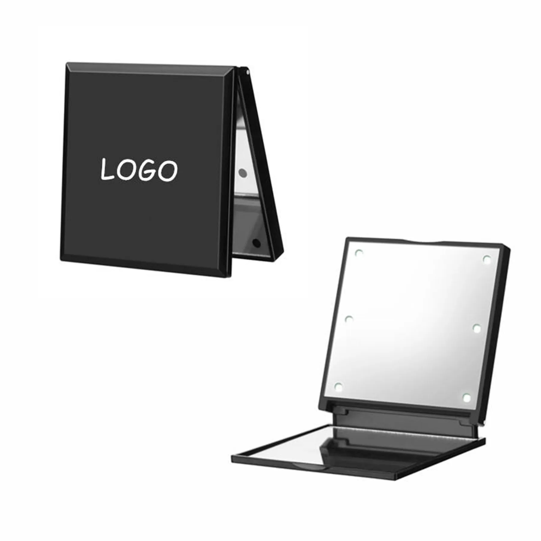 Lighted Folding Travel Makeup Mirror 8