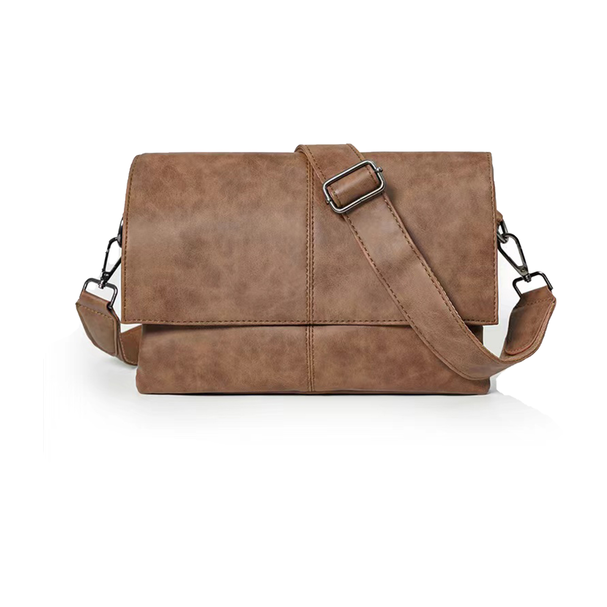 Leather Messenger Bag Men And Women 4