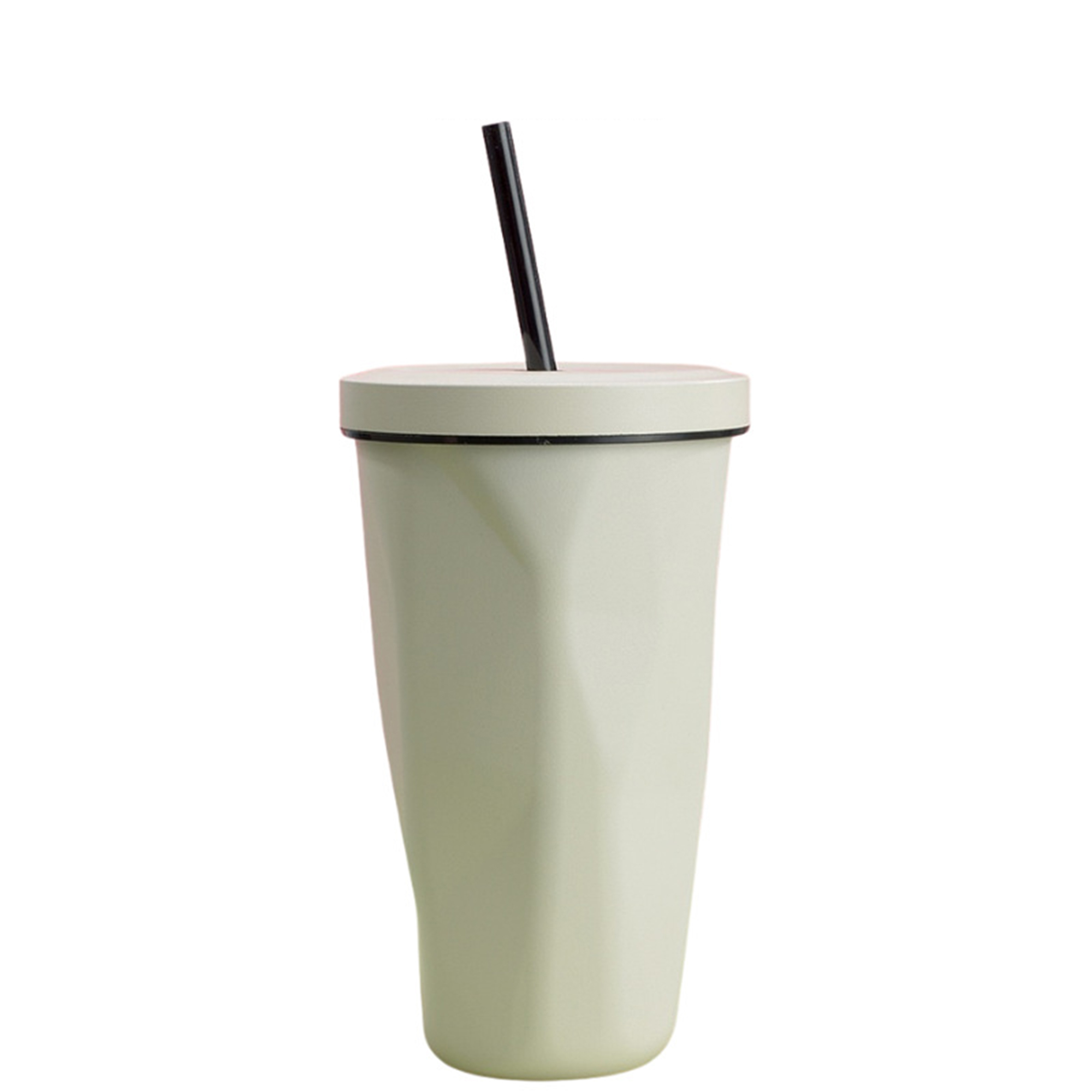 16 Ounce Diamond Shape Travel Tumbler With Straw 2.75" x 7.1" 18