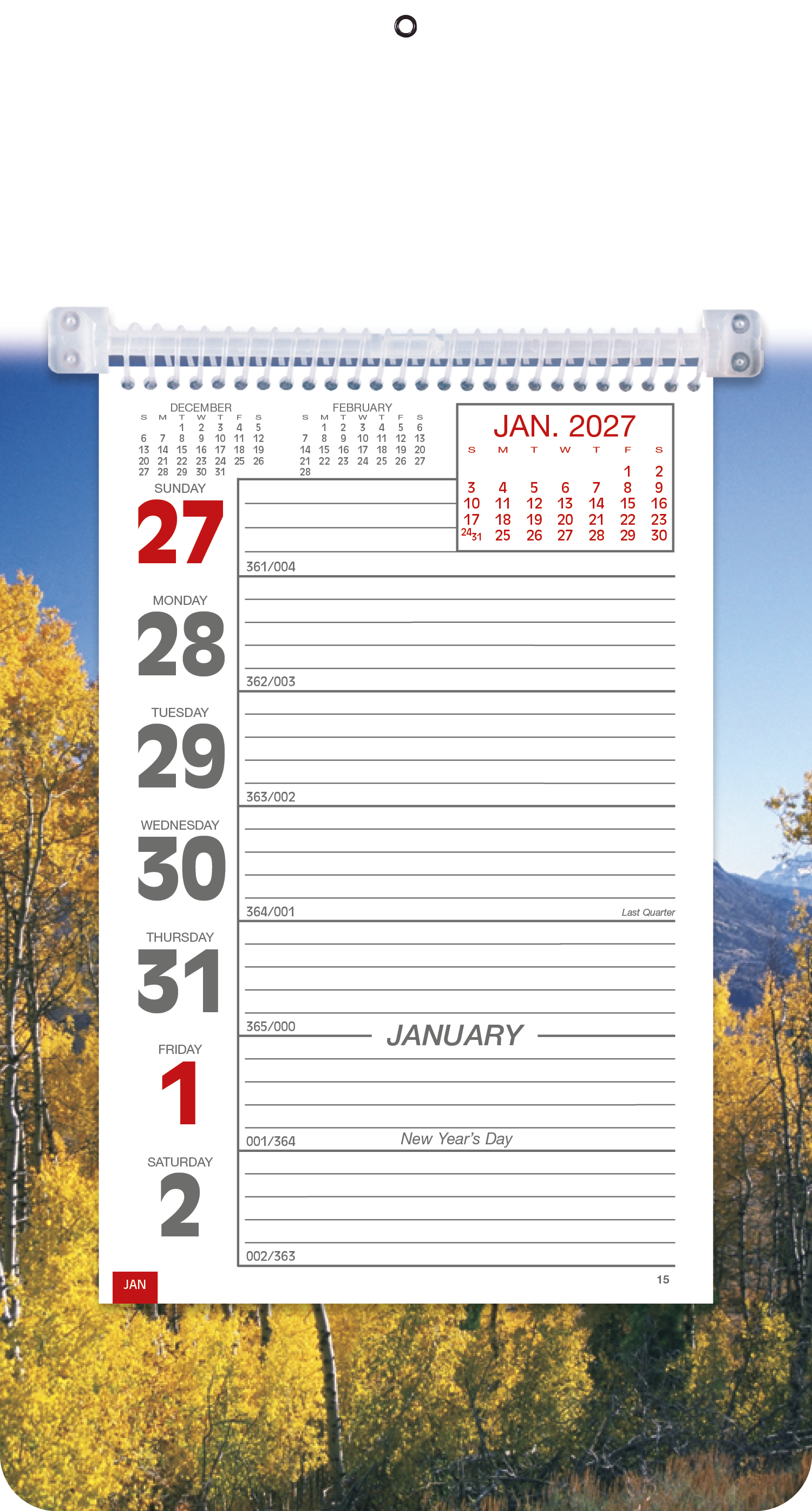 Triumph® Calendars Full-Color Weekly Memo Calendar 42