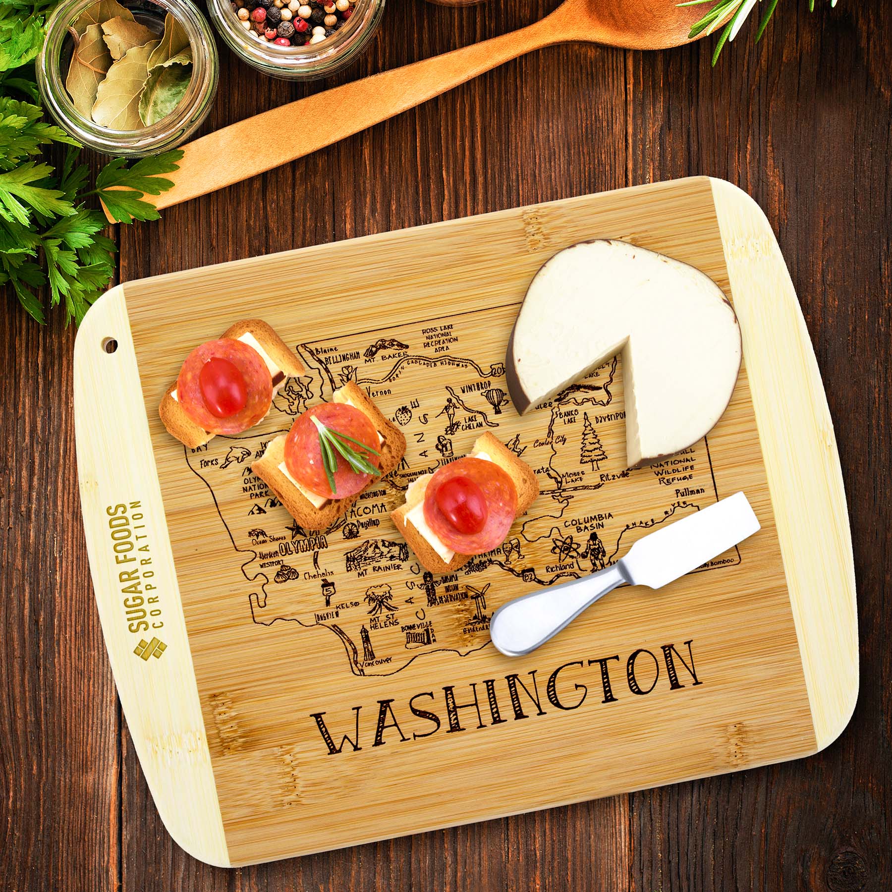 A Slice of Life Washington Cutting and Serving Board 2
