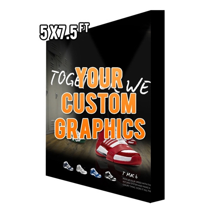 5x7.5Ft Straight Stretch Fabric PopUp with Graphic 2