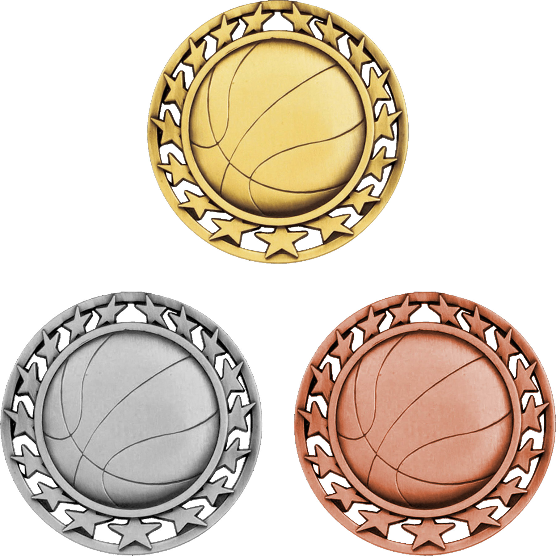 Stock Star Sports Medals: Basketball