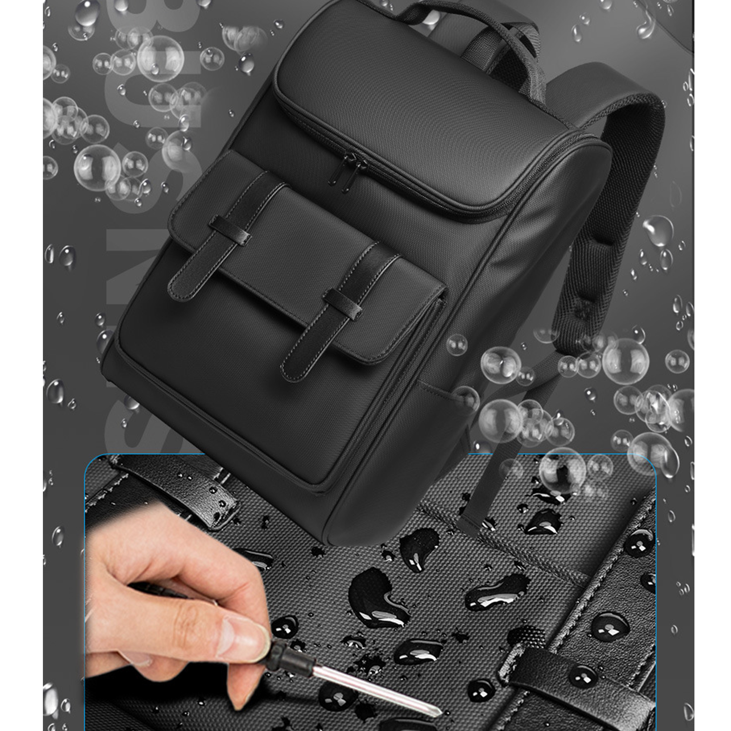 PVC Casual Daypacks College Backpack 3