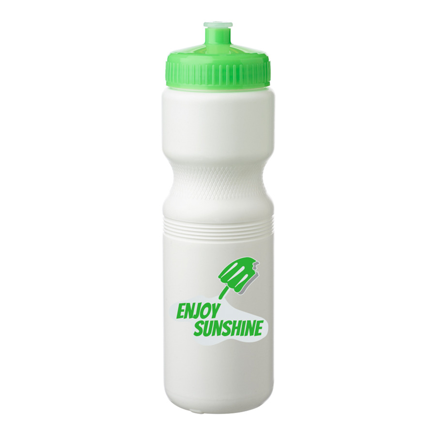 Plastic Water Bottles with Color Push Cap 28 oz. 16