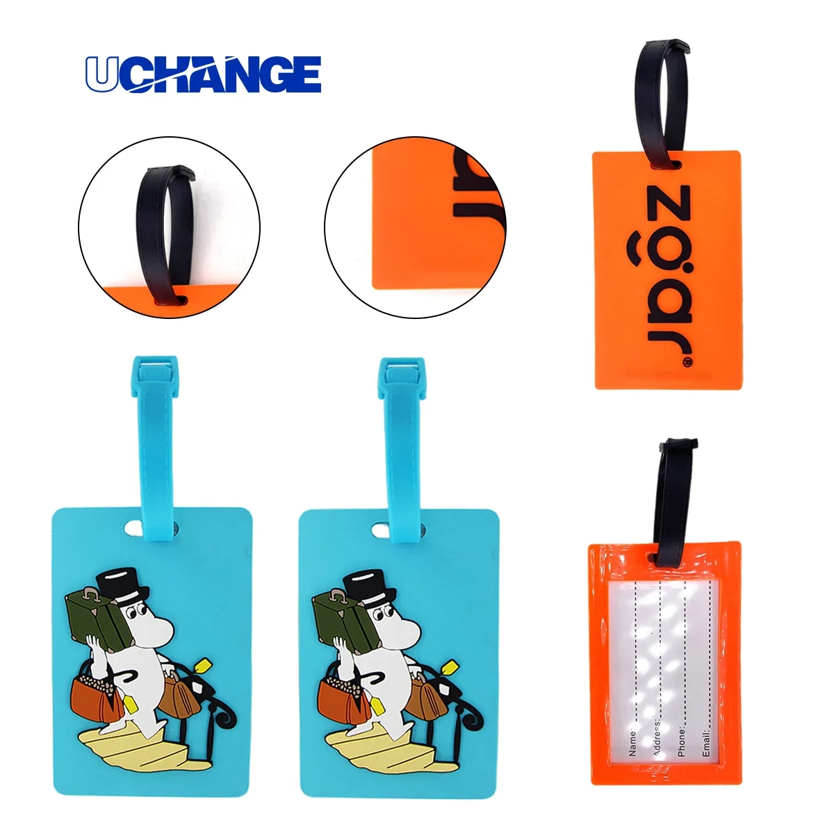 Silicone Luggage Tag With ID Card Window 3