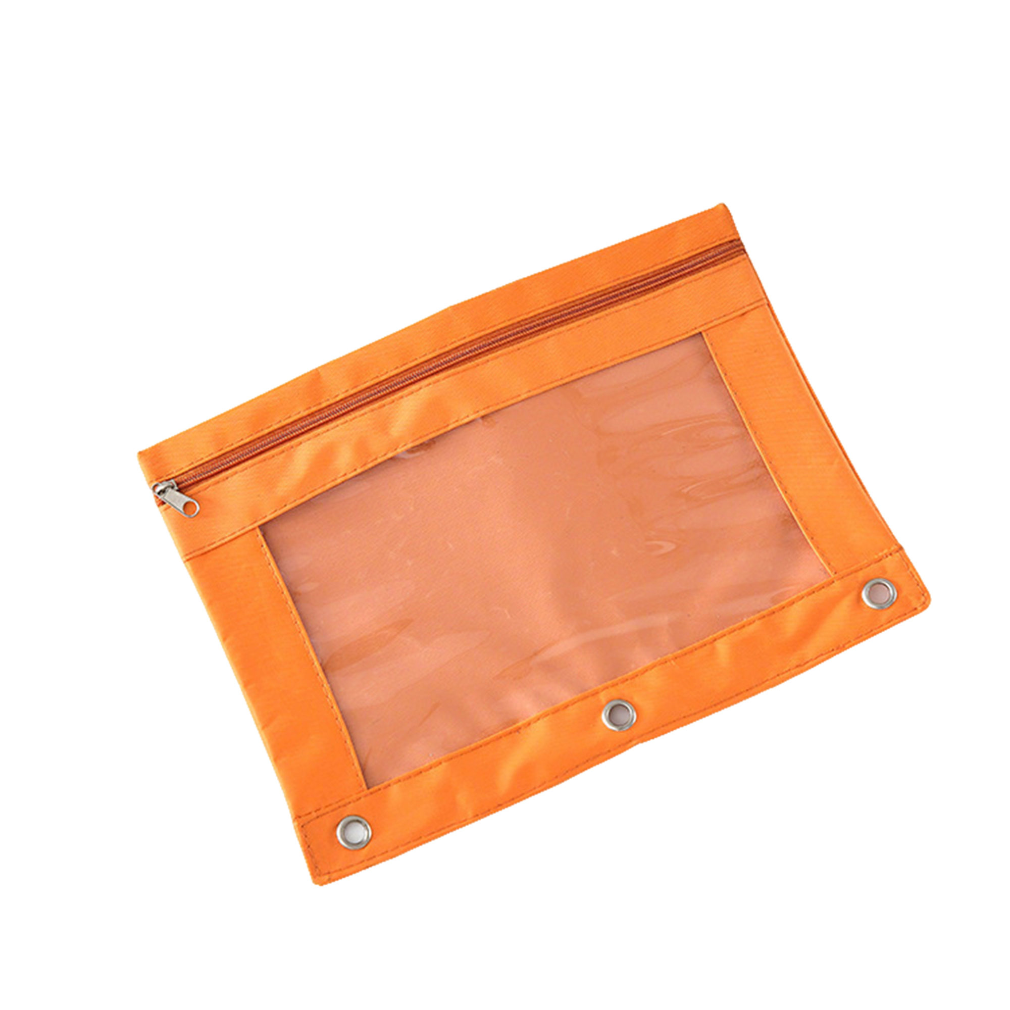 Three Hole Zipper Pencil Pouch 7.1" x 9.8" 5
