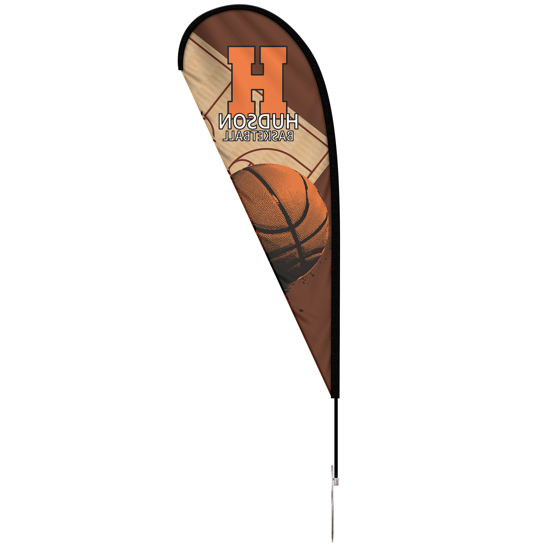24 - Hour 6' Single Reverse Teardrop Banner with Hardware Set 10