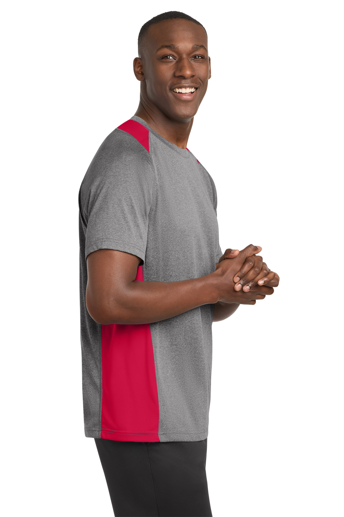 Sport-Tek Heather Colorblock Contender Tee. ST361 42