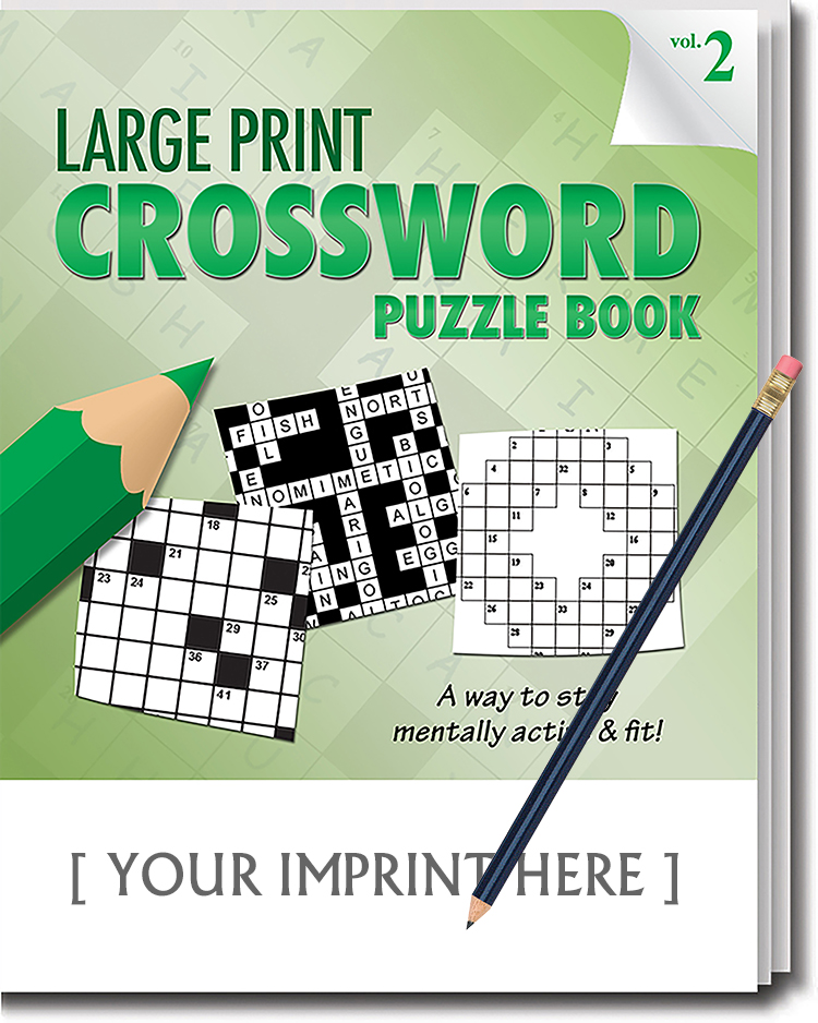 PUZZLE PACK - LARGE PRINT Crossword Puzzle Book - Volume 2 with Pencil 4