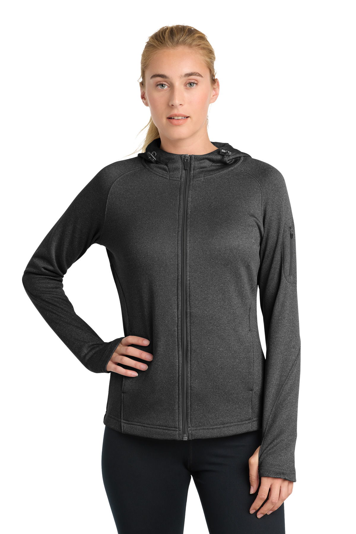 Sport-Tek Women's Tech Fleece Full-Zip Hooded Jacket. L248 8