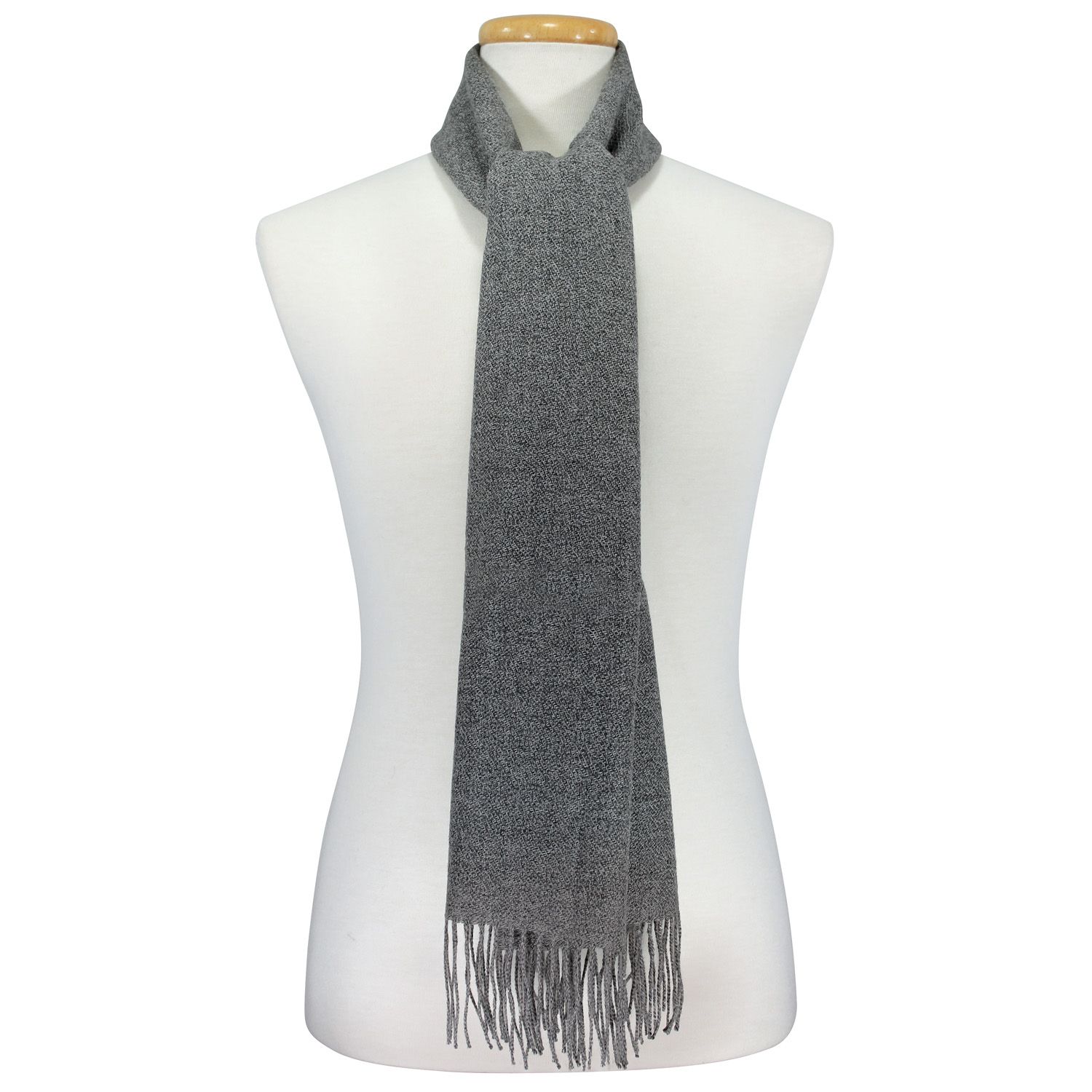Dark Gray 100% Alpaca Scarf 1
