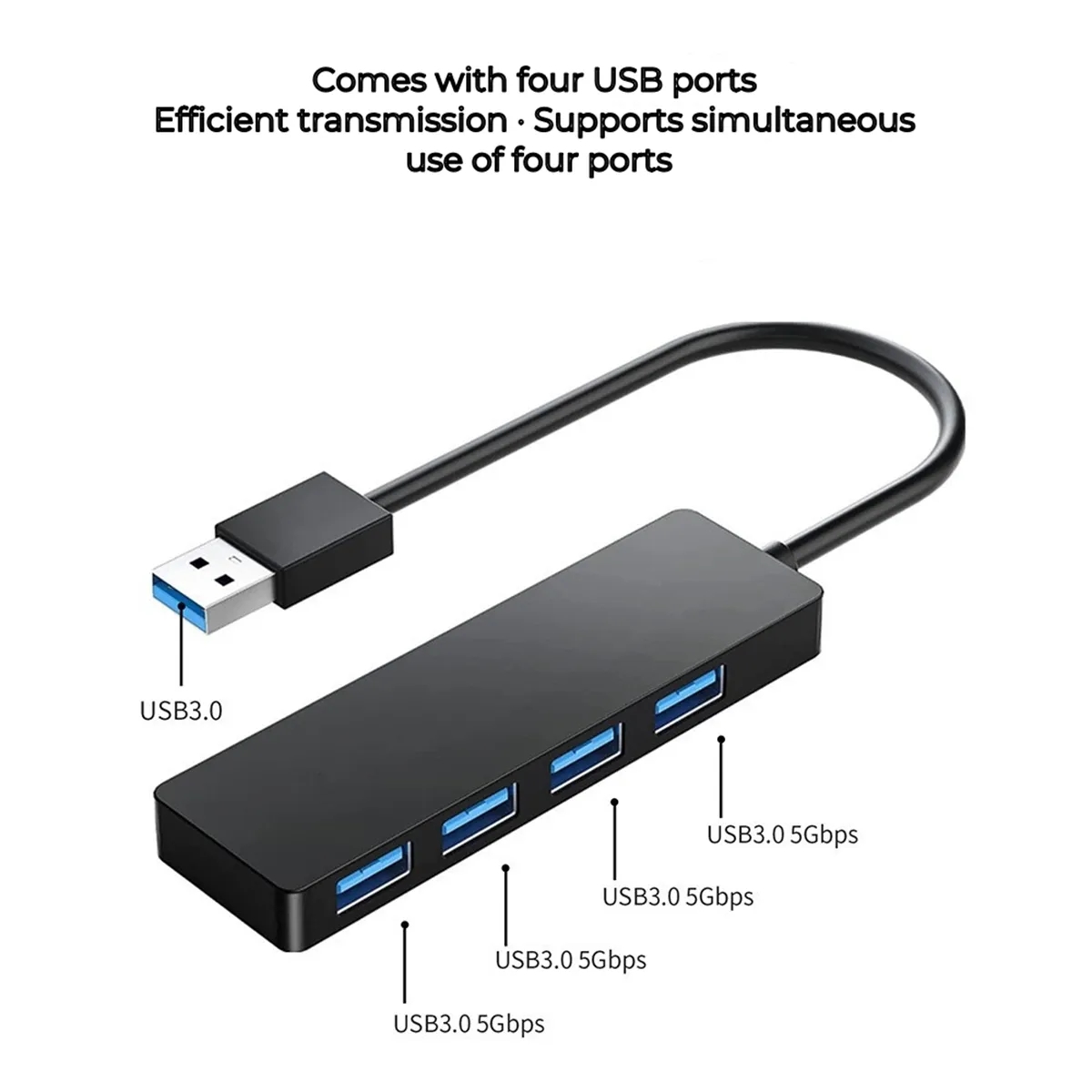 4-Port USB 3.0 Hub Splitter Expander 4