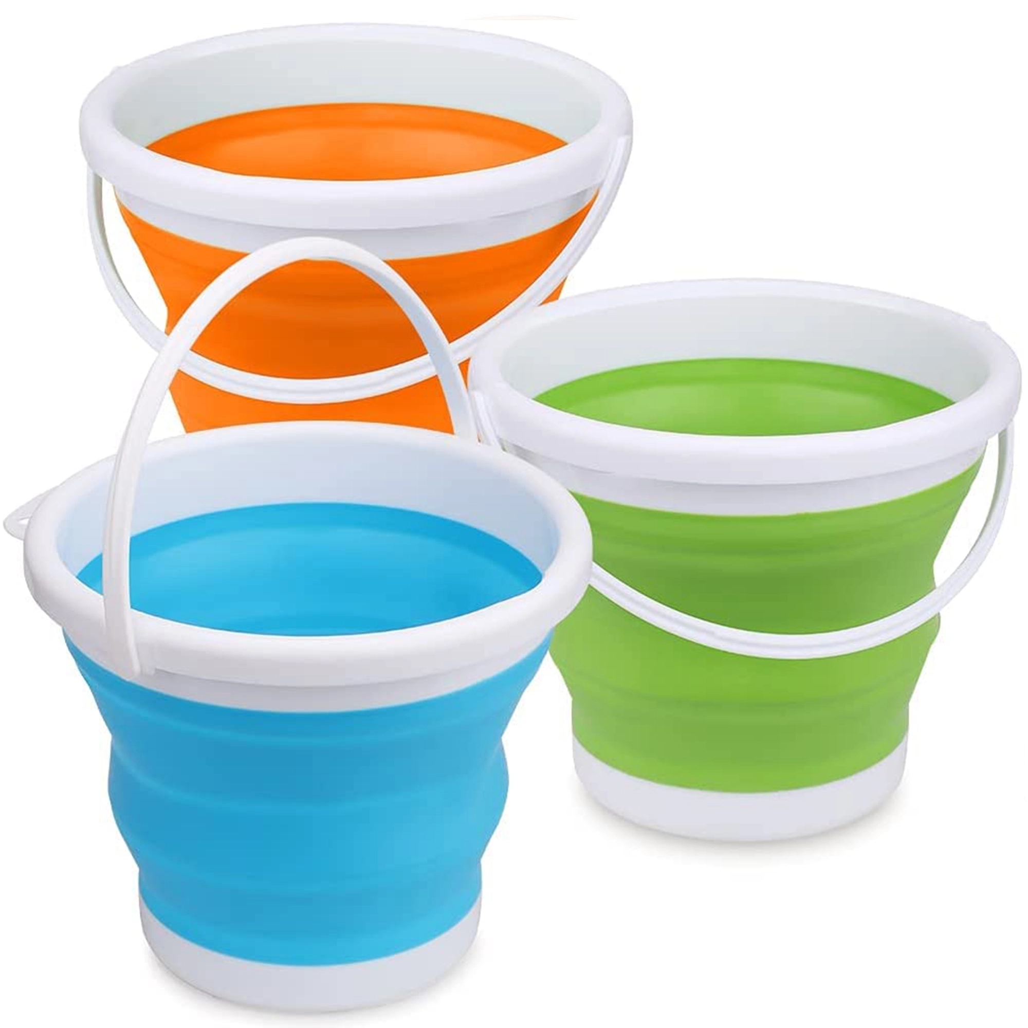 Custom Medium Foldable Portable Travel Silicone Bucket 3