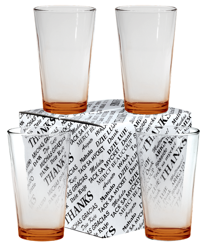 16 oz. Mixing Glass Thank You Set 41