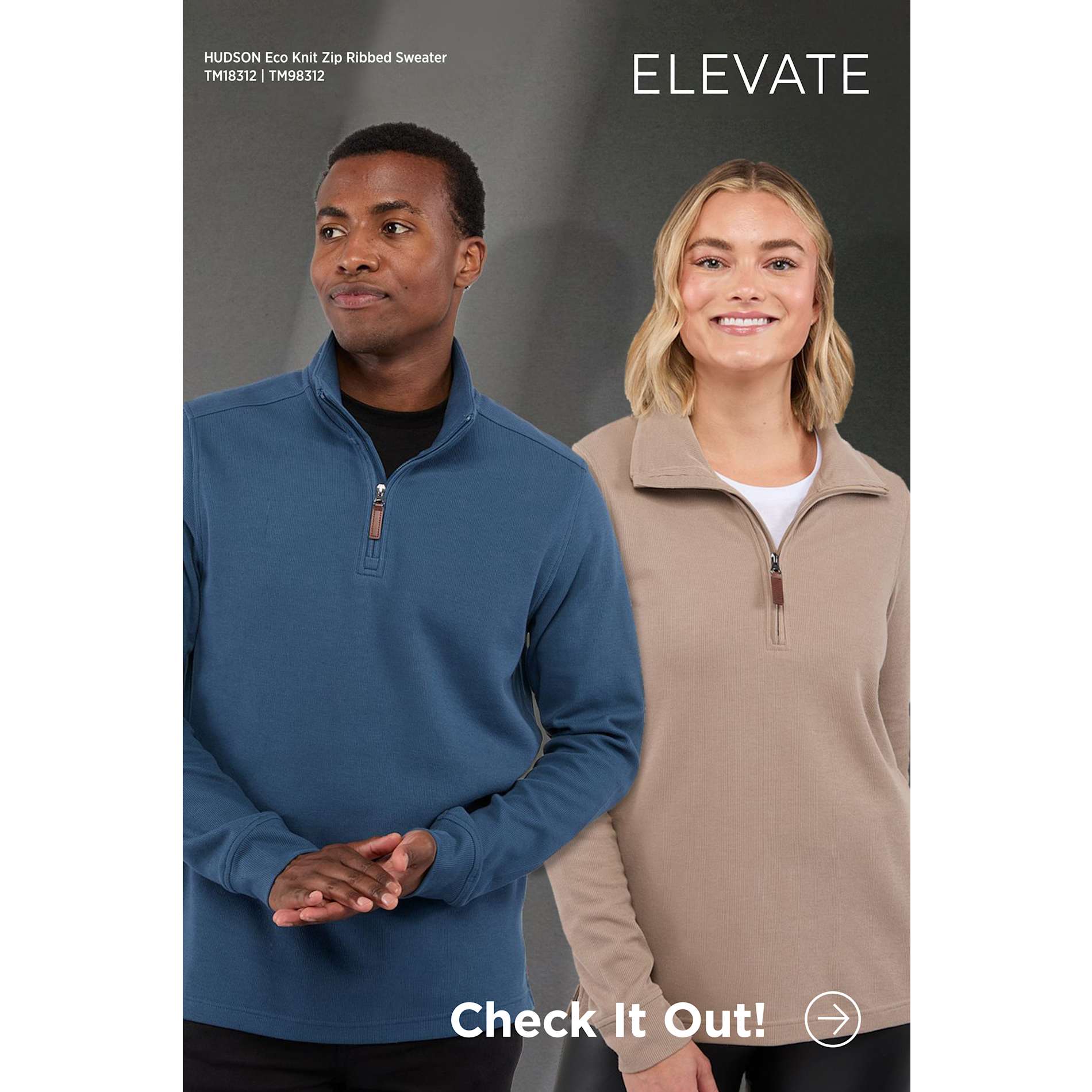 HUDSON Eco Knit Quarter Zip-Men's 230
