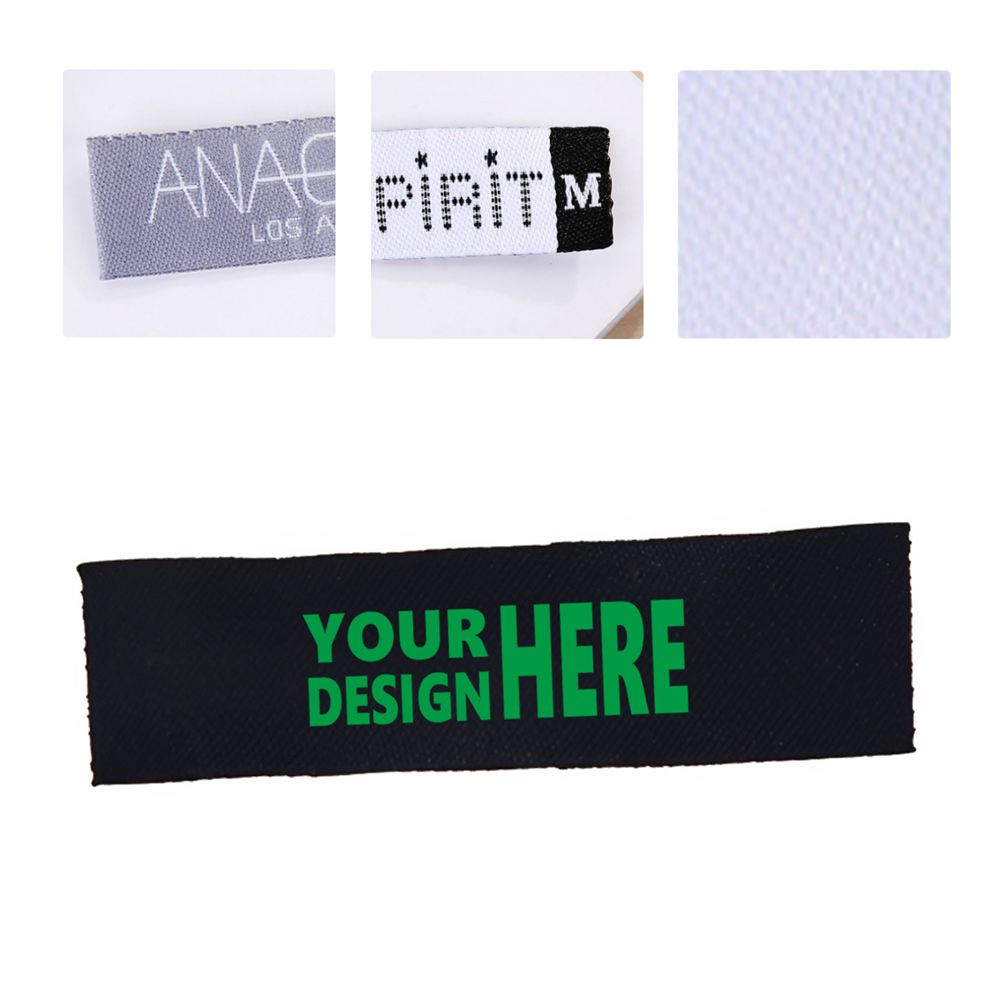MOQ50 Personalized Woven Clothing Labels and Tags 2