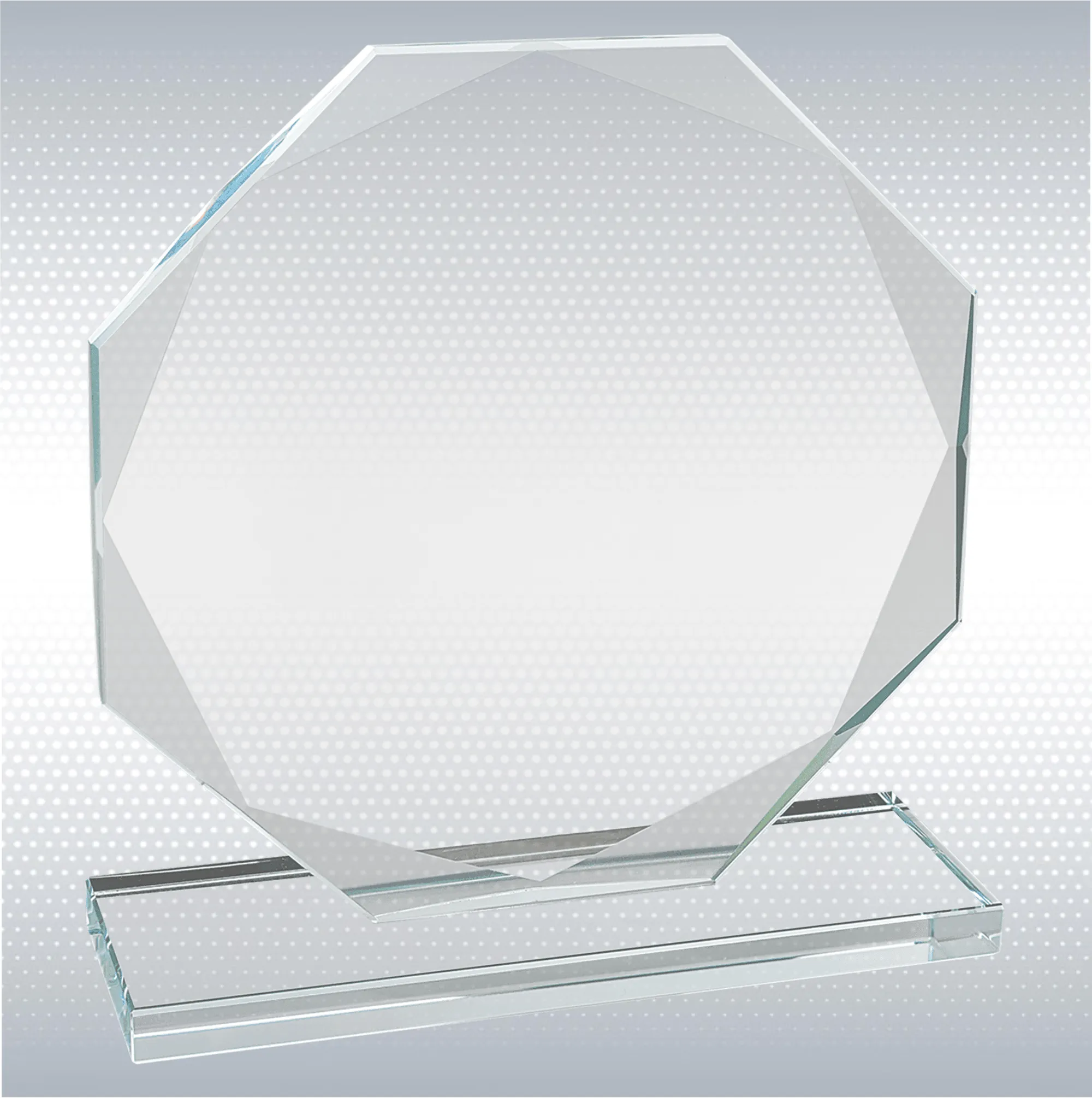 Octagon Clear Glass Award 12