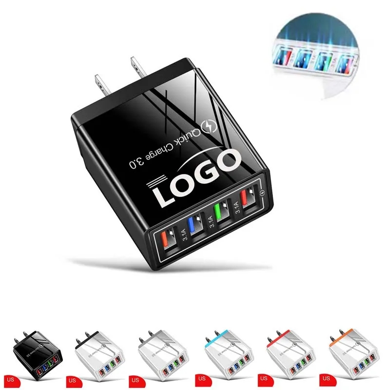 4 Port USB Wall Fast Charger 9