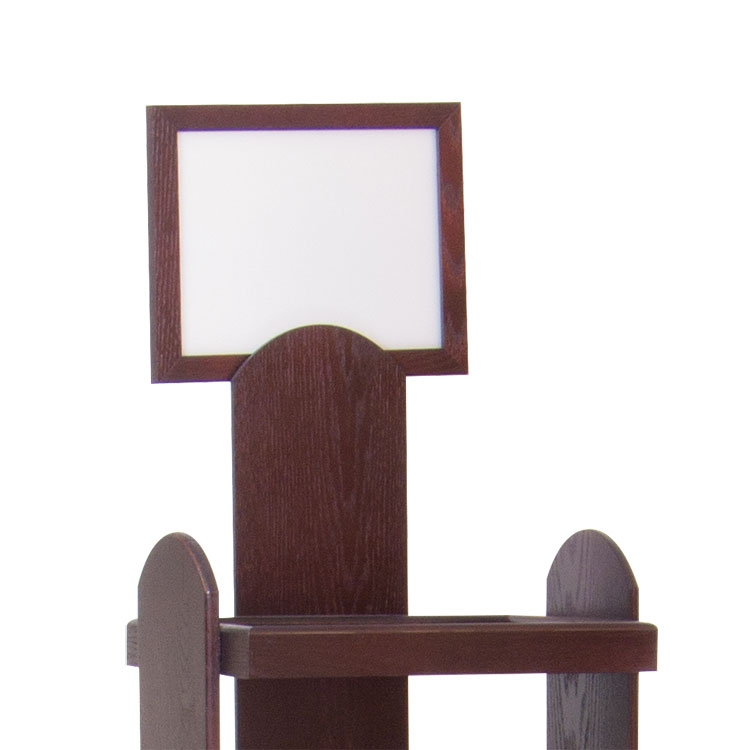 Floor 66"h Wine Bottle Display 4 shelves w/ Sign Holder