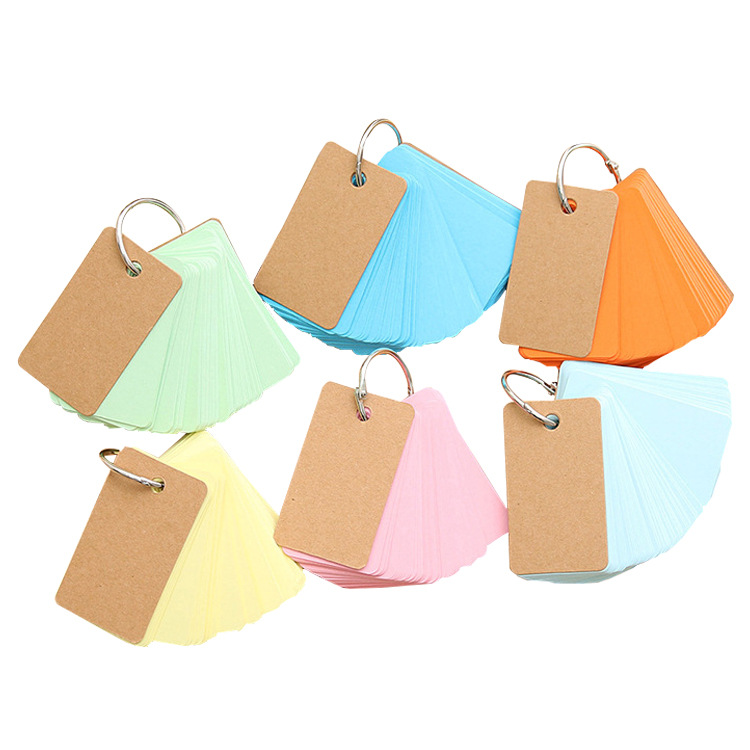 Cardboard Binder Clip Flash Cards 2