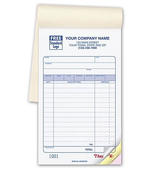 Sales Books, Medium Classic With Special Wording 2