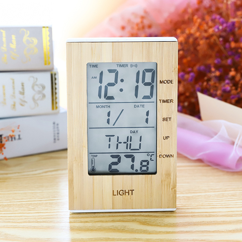 Bamboo Desk Clock 6