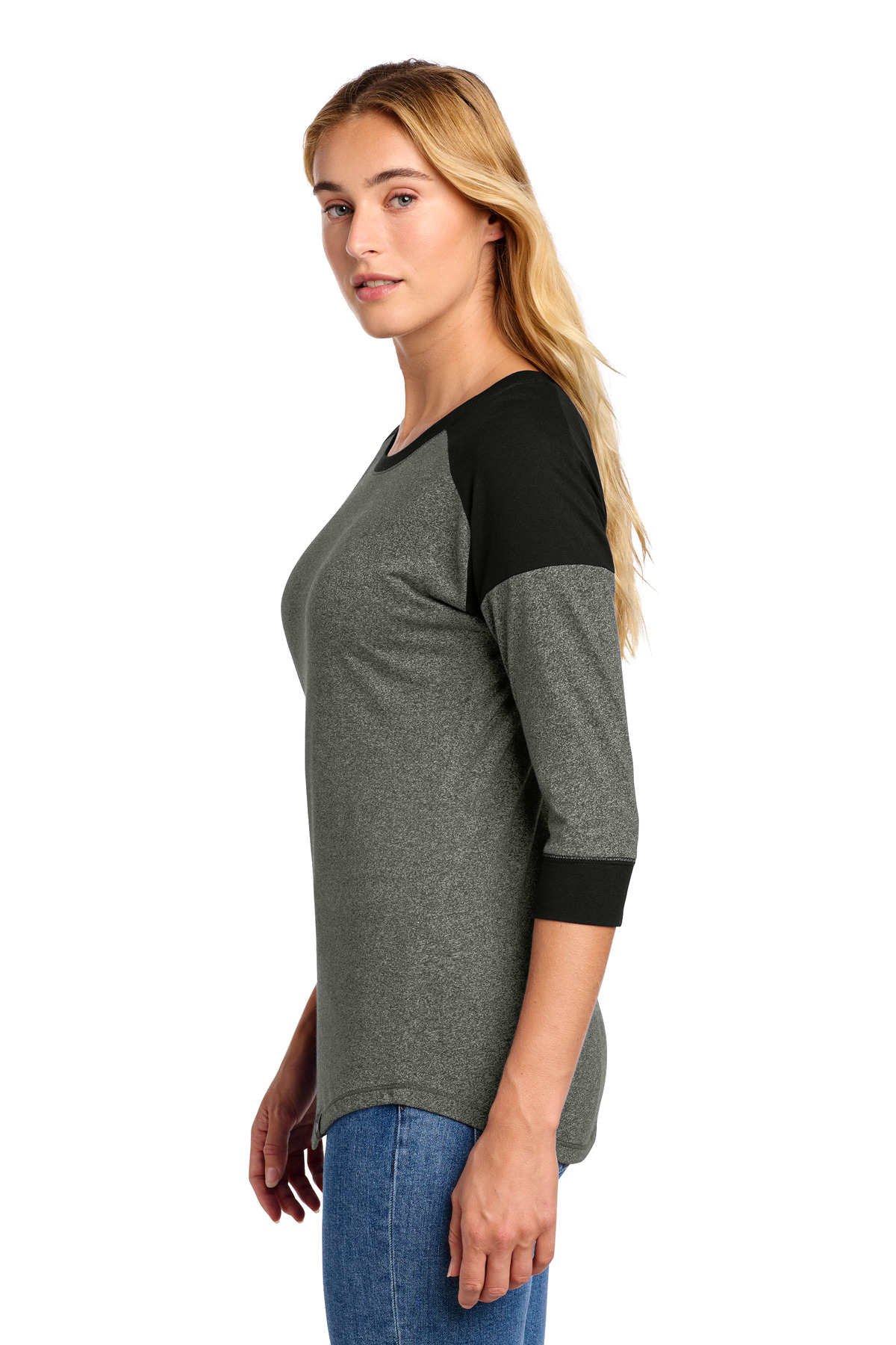 New Era Women's Heritage Blend 3/4-Sleeve Baseball Raglan Tee. LNEA104 35