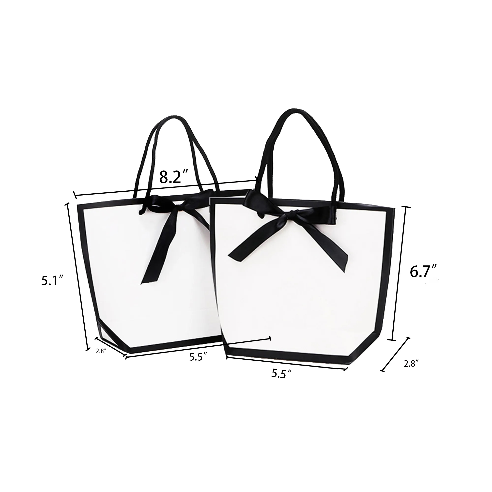 Clothing Store Gift Wrap Tote Bag With Bow 4