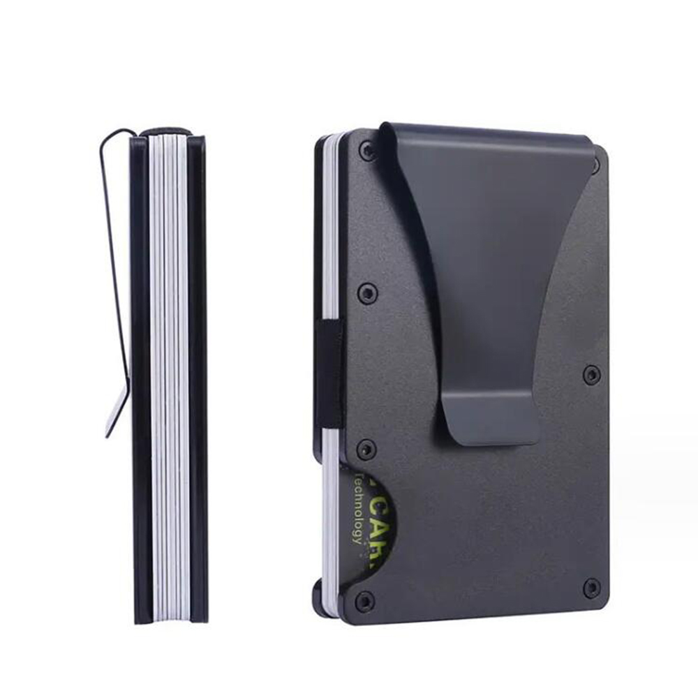 RFID Men Slim Metal Clip Wallet 8