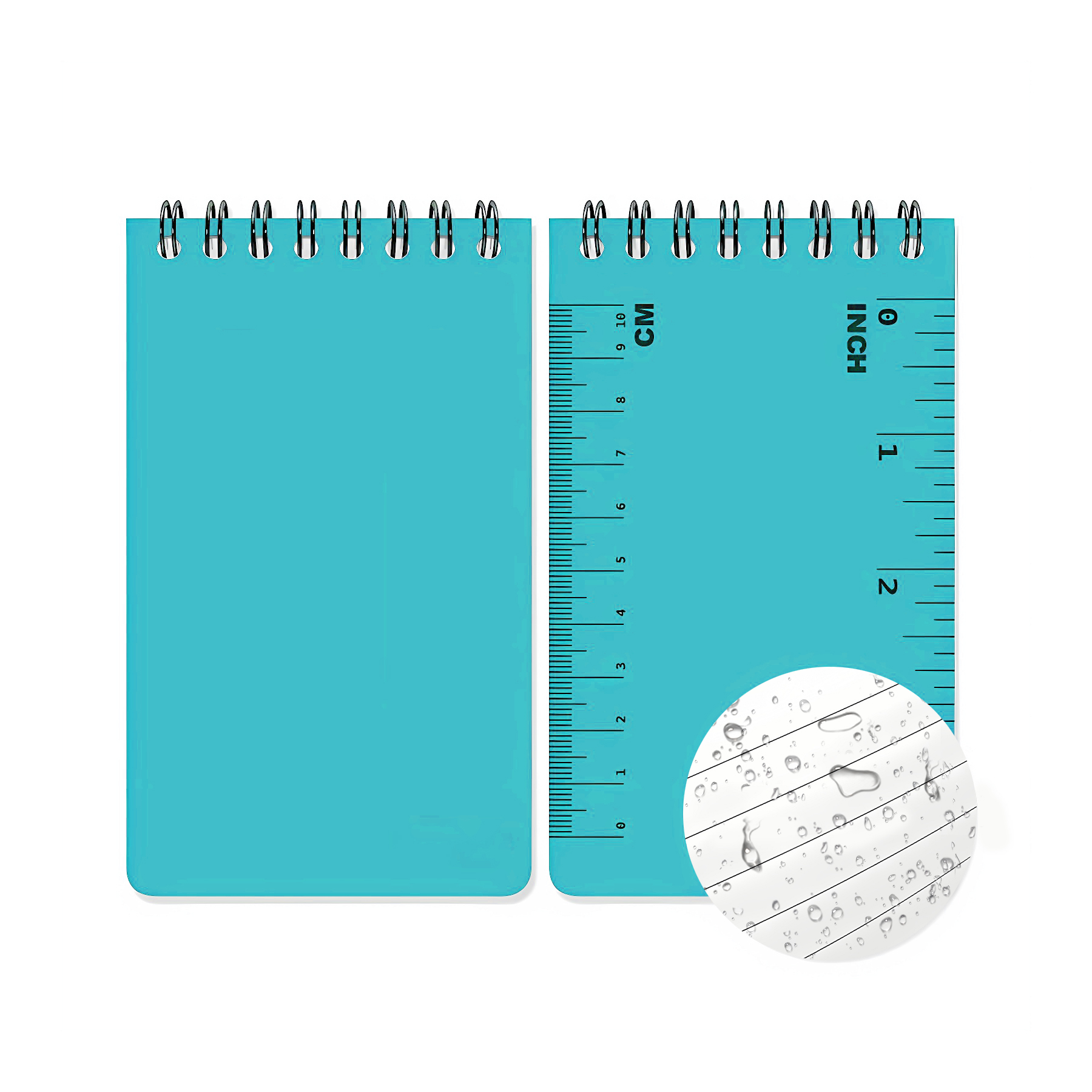 50 Sheet Portable Waterproof Mini Coil Notebook With Scale 7