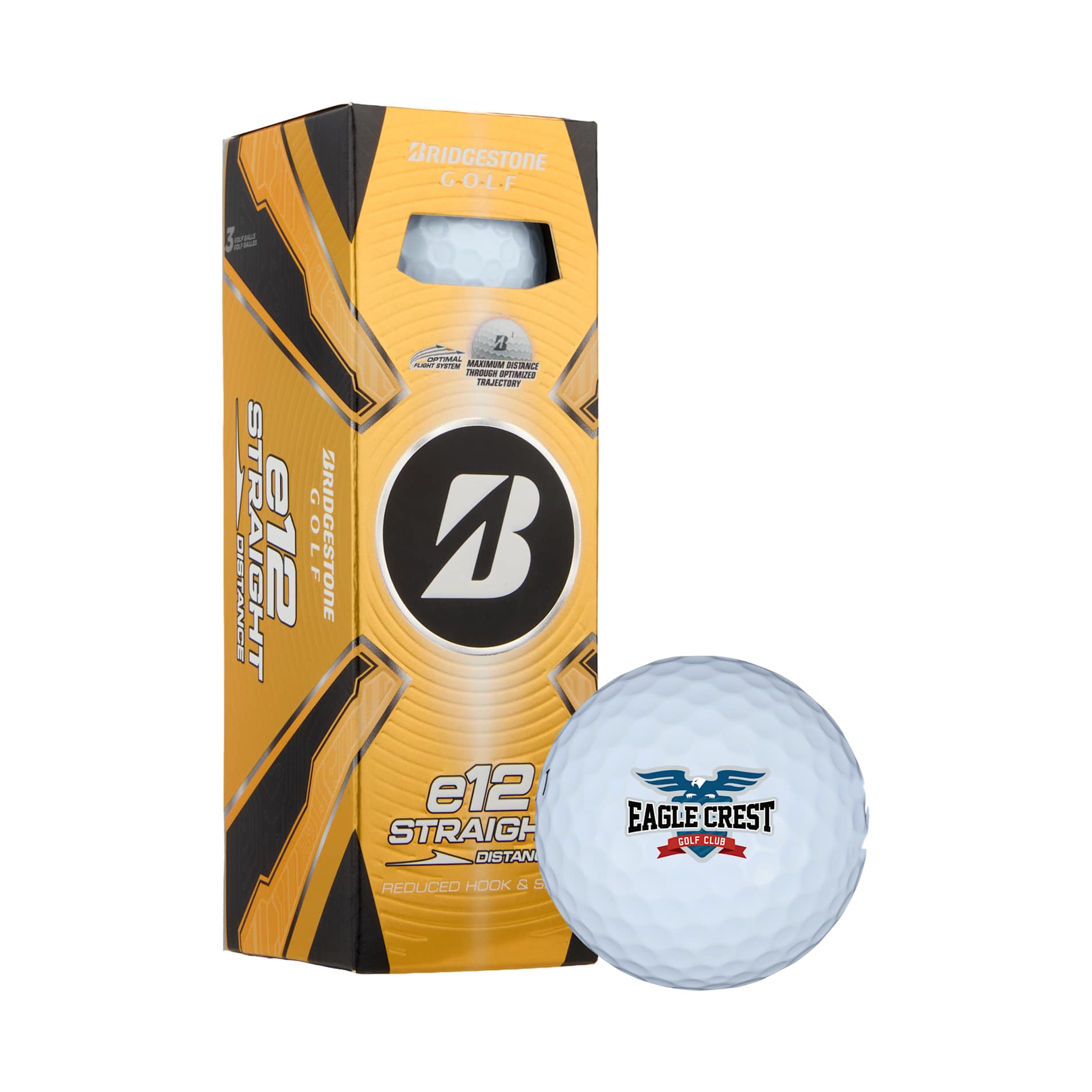 Bridgestone E12 Straight Golf Balls - 3 Pack
