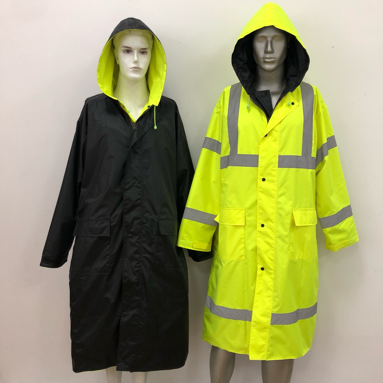 Reflective Long Safety Rain Jacket 1