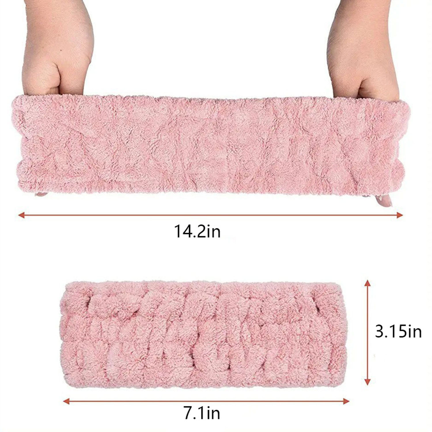 Wide-brimmed girls' makeup face wash mask headband 4